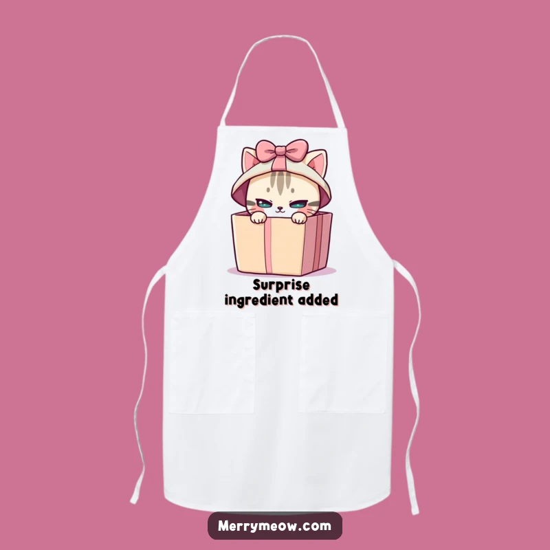 Funny Cat Gift Box Apron - Hilarious Kitchen Surprise for Cat Lovers