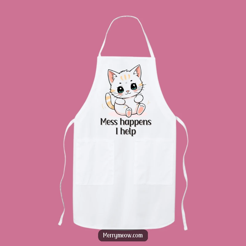 Funny Cat Wrapping Paper Apron: Hilarious Kitchen Fun for Cat Lovers