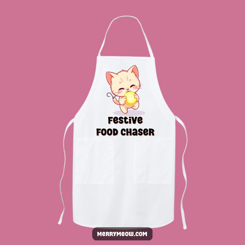 Funny Kitten Ornament Chase Apron: Cook with Festive Fun