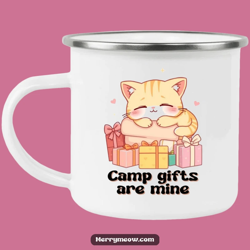 Funny Napping Cat Camping Mug: Cozy Companion for Relaxing Adventures
