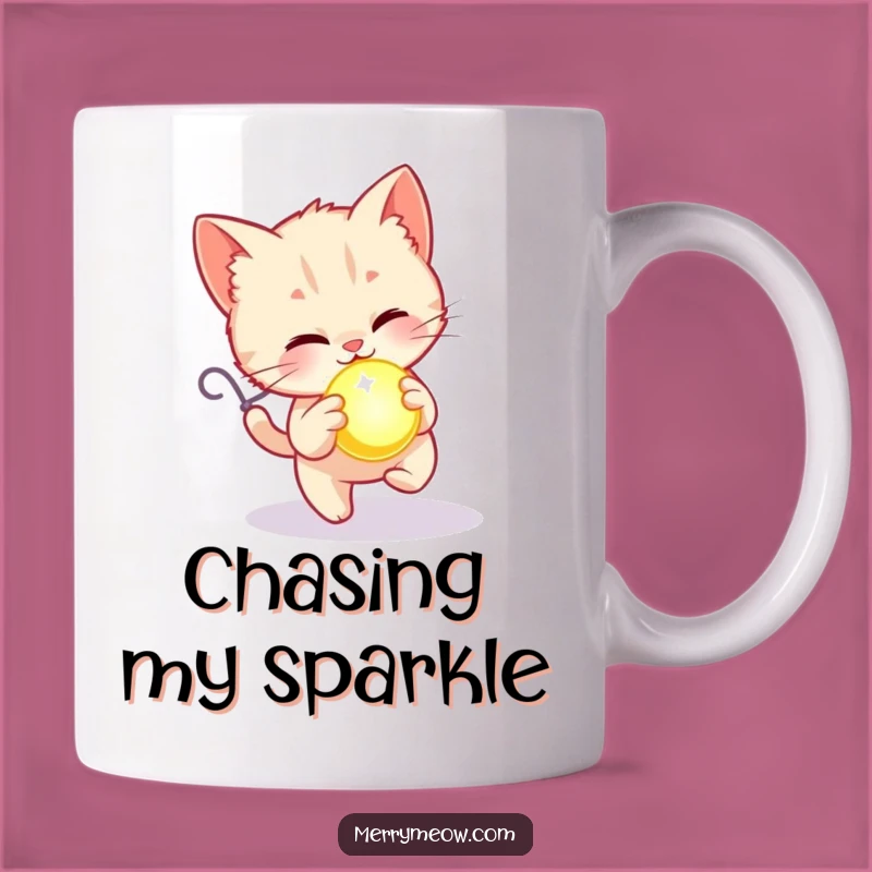 Funny Kitten Ornament Chase Mug: Festive Fun, Perfect Holiday Gift