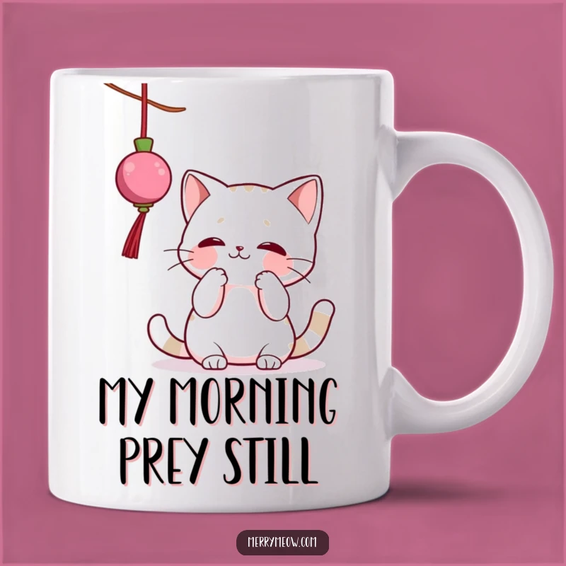Funny Cat Ornament Batting Mug: Hilarious Cat Lover Gift for Christmas Fun