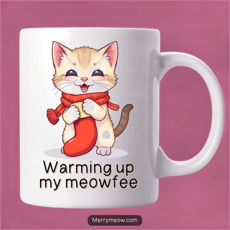 Funny Kitten Stocking Wrestle Mug - Hilarious Holiday Gift!