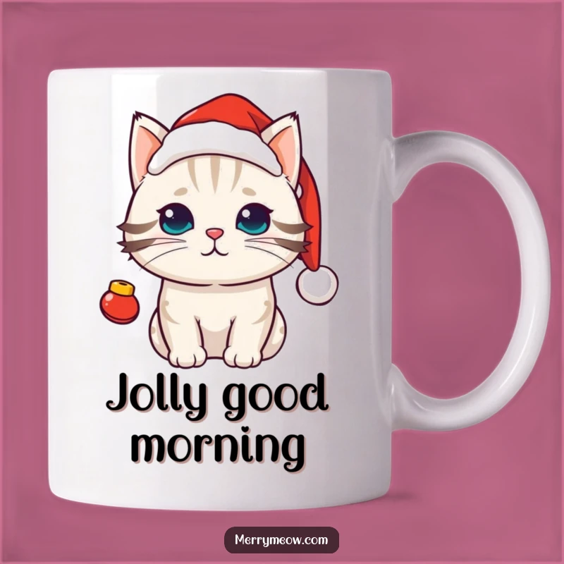 Funny Kawaii Santa Cat Mug: Festive & Cute Holiday Cat Lover Gift