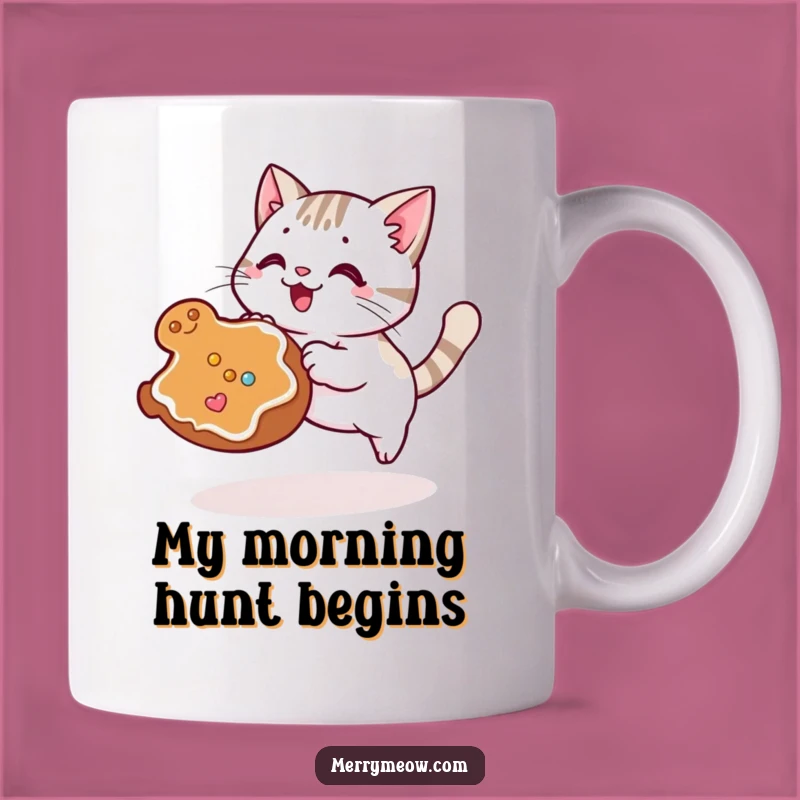 Funny Kawaii Cat Cookie Pounce Mug: Hilarious Holiday Treat Lover Gift