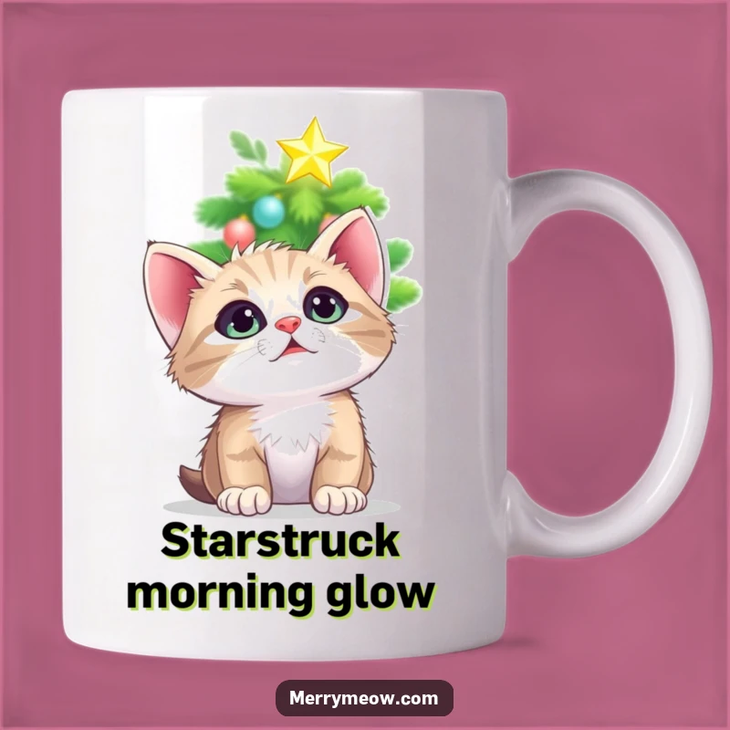 Funny Kitten Christmas Star Mug: Awe-Inspiring Holiday Magic Funny Gift