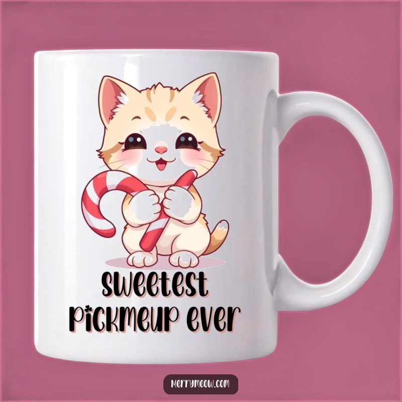 Funny Kitten Candy Cane Mug: Joyful Glee and Sweet Humor for a Perfect Gift