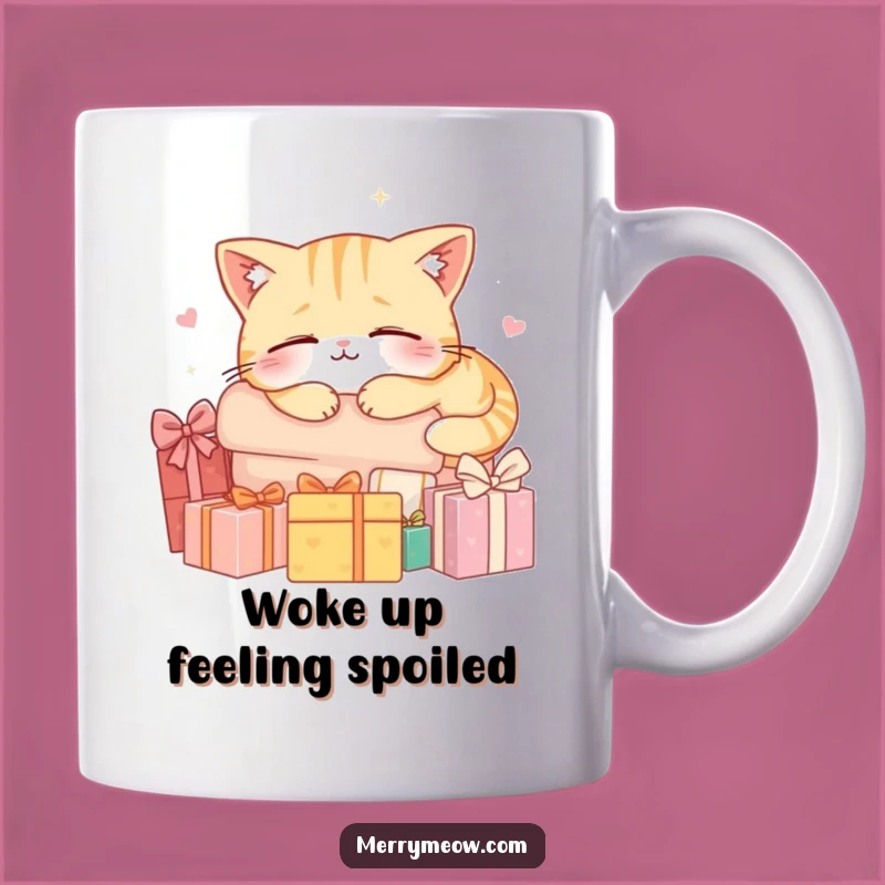 Funny Napping Cat Mug: Hilarious Feline Gift for Cozy Holiday Mornings