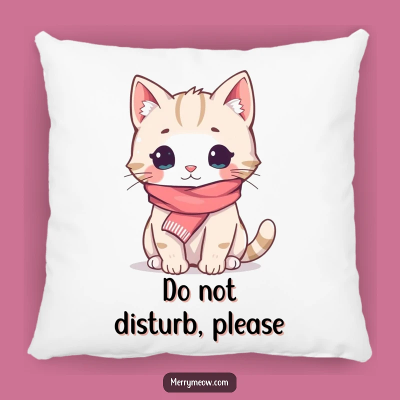 Funny Cozy Cat Scarf Pillow: Huggable Humor and Ultimate Comfort for Your Home