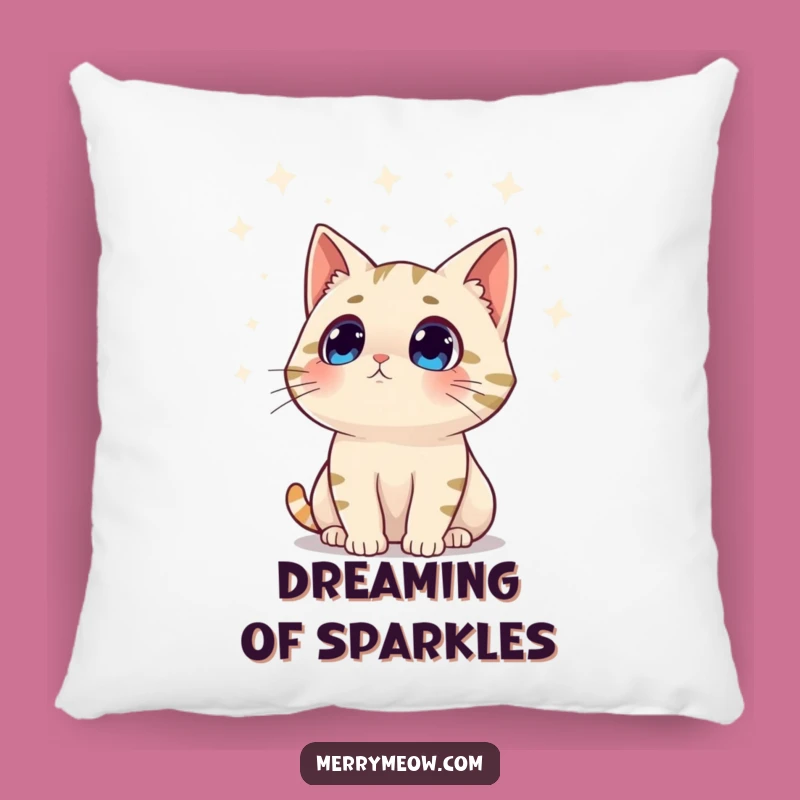 Funny Surprised Cat Twinkling Lights Pillow, Cozy Holiday Comfort Gift