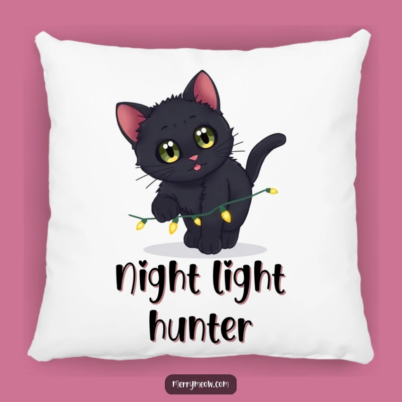 Funny Black Kitten Pillow - Comfort & Playfulness Perfect Gift