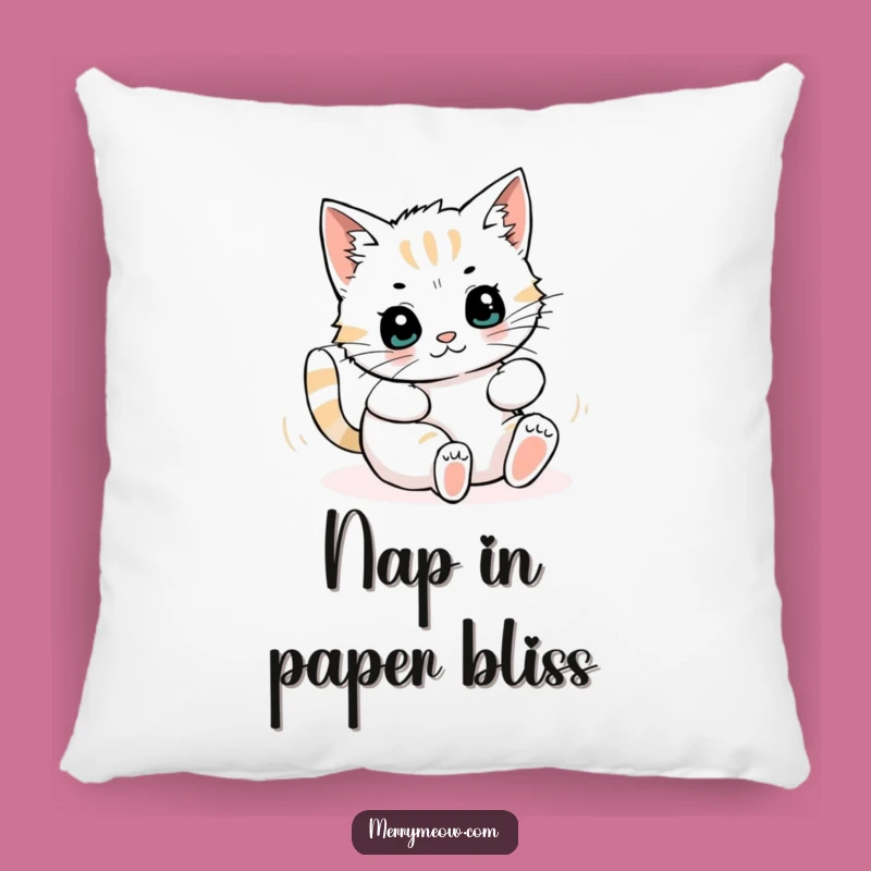 Funny Cat Wrapping Paper Pillow: Cozy and Hilarious Feline Decor