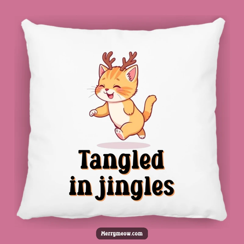 Funny Ginger Kitten Pillow - Comfort & Holiday Cheer Perfect Gift