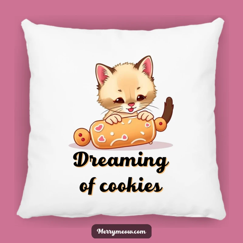 Funny Siamese Kitten Cookie Pillow: Cozy Playful Companion Funny Gift