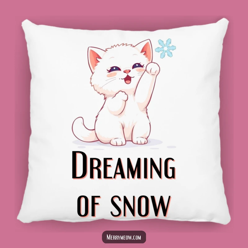 Funny White Kitten Pillow - Comfort & Winter Charm Perfect Gift