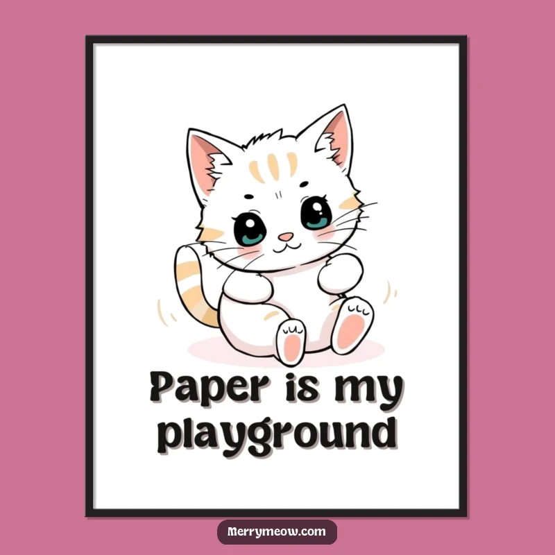 Funny Cat Wrapping Paper Digital Print: Hilarious Feline Art for Instant Download