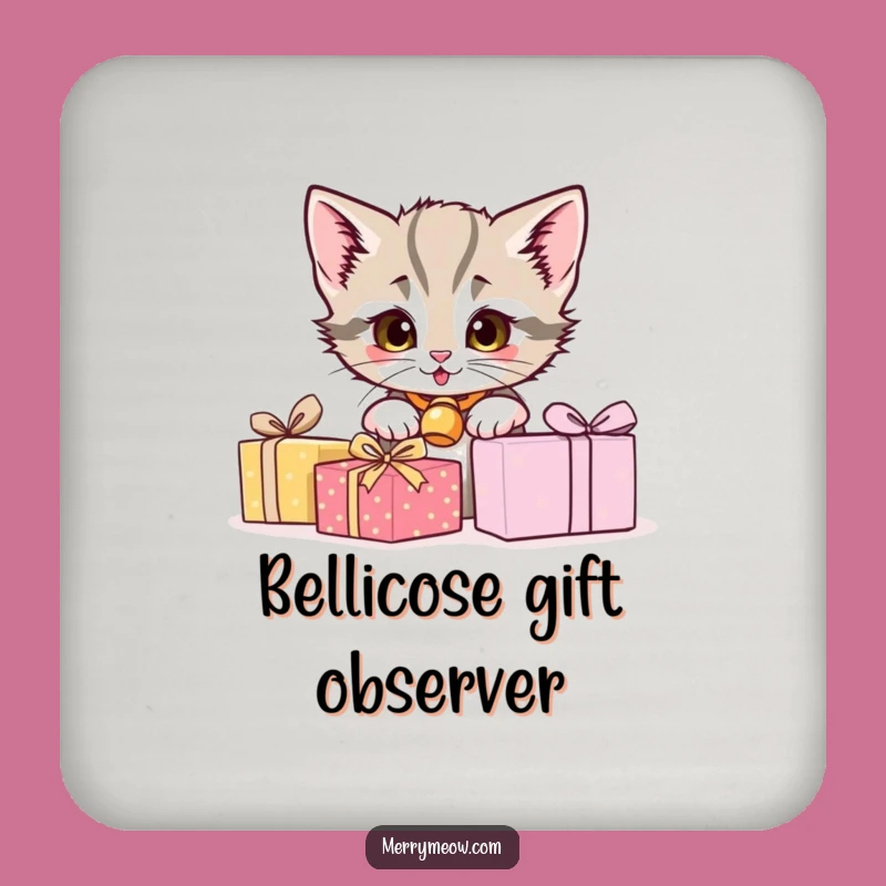 Funny Kitten Peeking Coaster - Protect Surfaces & Perfect Gift