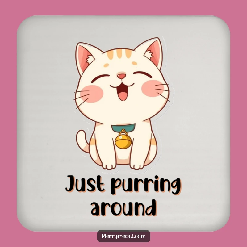 Funny Content Cat Coasters: Protect Surfaces with Purring Kitty Charm, Humorous Gift Set