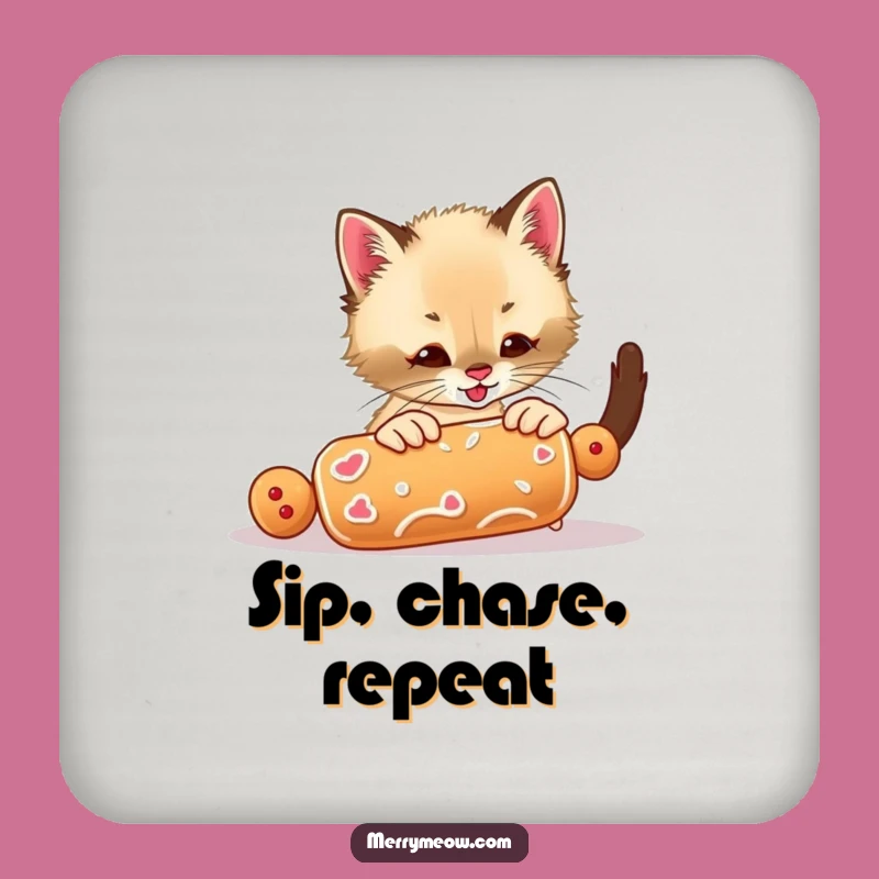 Funny Siamese Kitten Cookie Coasters: Playful Table Protection Funny Gift