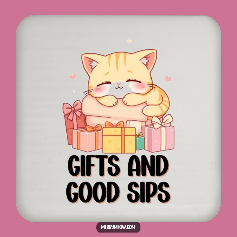 Funny Napping Cat Coaster: Protect Surfaces with Hilarious Holiday Calm