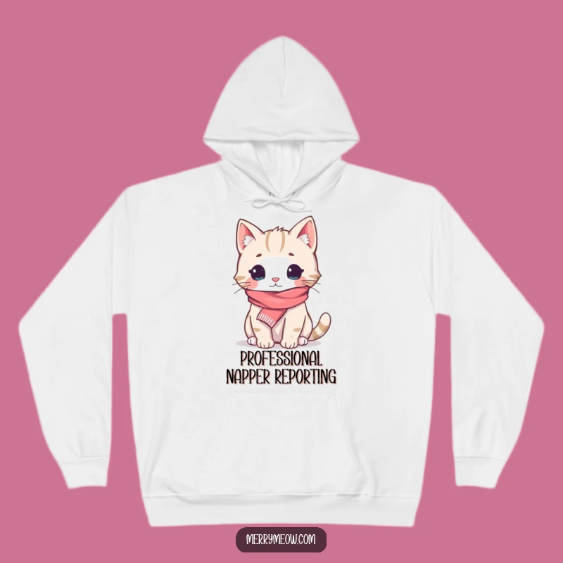 Funny Cozy Cat Scarf Hoodie: Snuggle Up in Hilarious Warmth – A Perfect Funny Gift