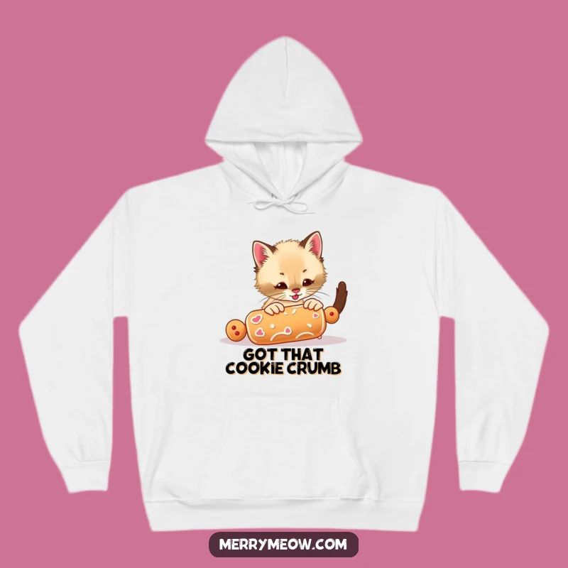 Cozy Funny Siamese Kitten Cookie Hoodie: Warm Playful Vibes Funny Gift
