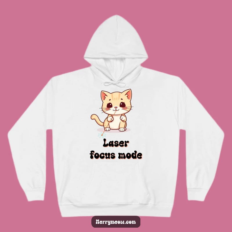 Cozy Funny Kawaii Laser Cat Hoodie: Warm Winter Playtime Gift