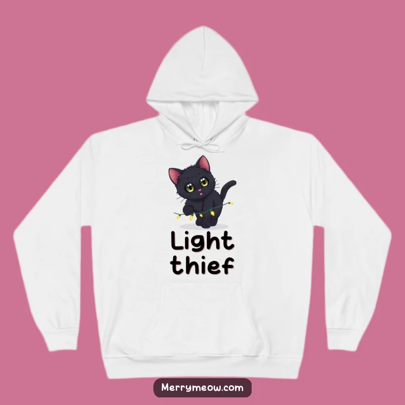 Cozy Funny Black Kitten Hoodie - Warmth & Playfulness Perfect Gift