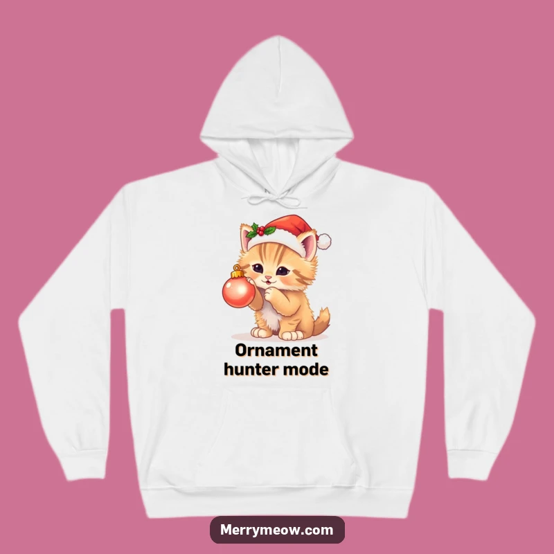 Funny Kitten Santa Hoodie - Cozy & Hilarious Christmas Gift for Cat Lovers