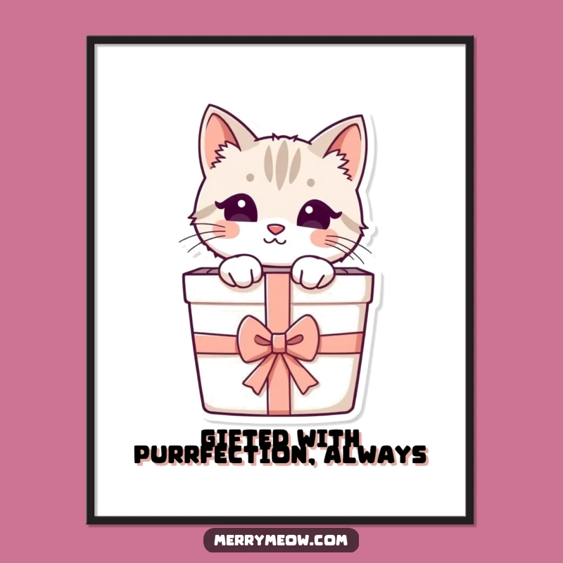 Free Printable Cat Art: Funny Peek-a-Boo Kitten Downloadable Decor for Whimsy