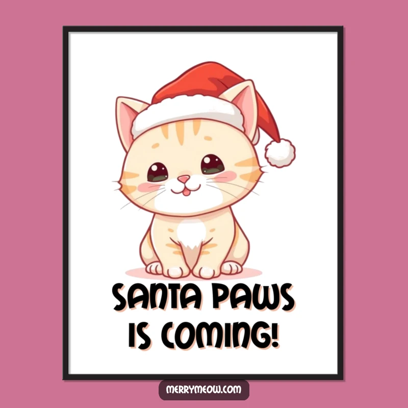 Free Printable Christmas Cat Wall Art: Funny Downloadable Decor for the Holidays