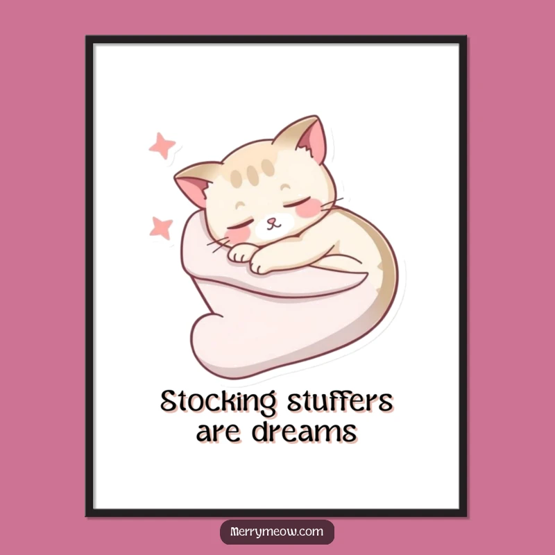 Free Printable Sleepy Cat Wall Art: Cozy Downloadable Feline Relaxation Decor