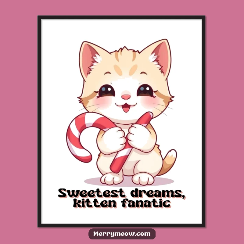 Free Printable Glee Kitten Wall Art - Funny Downloadable Festive Decor