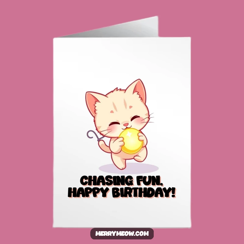 Free Printable Kitten Ornament Birthday Card: Playful Downloadable Gift