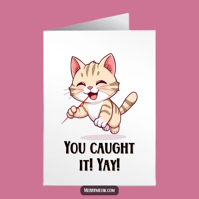 Free Printable Congrats Card: Laser Cat Victory - Hilarious Downloadable