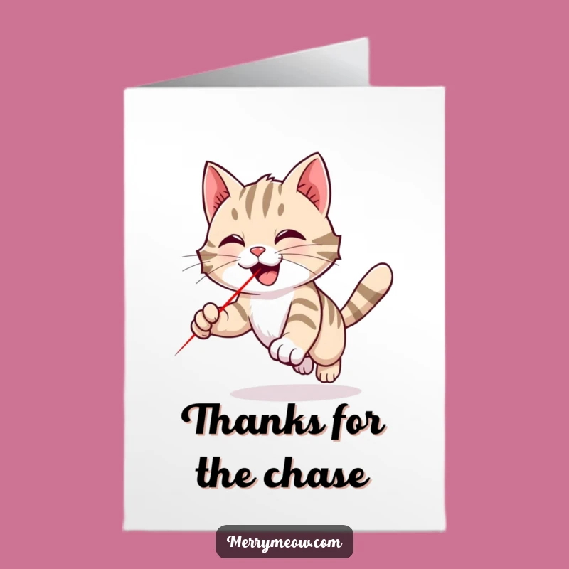 Free Printable Thank You Card: Laser Cat Thanks - Funny Downloadable