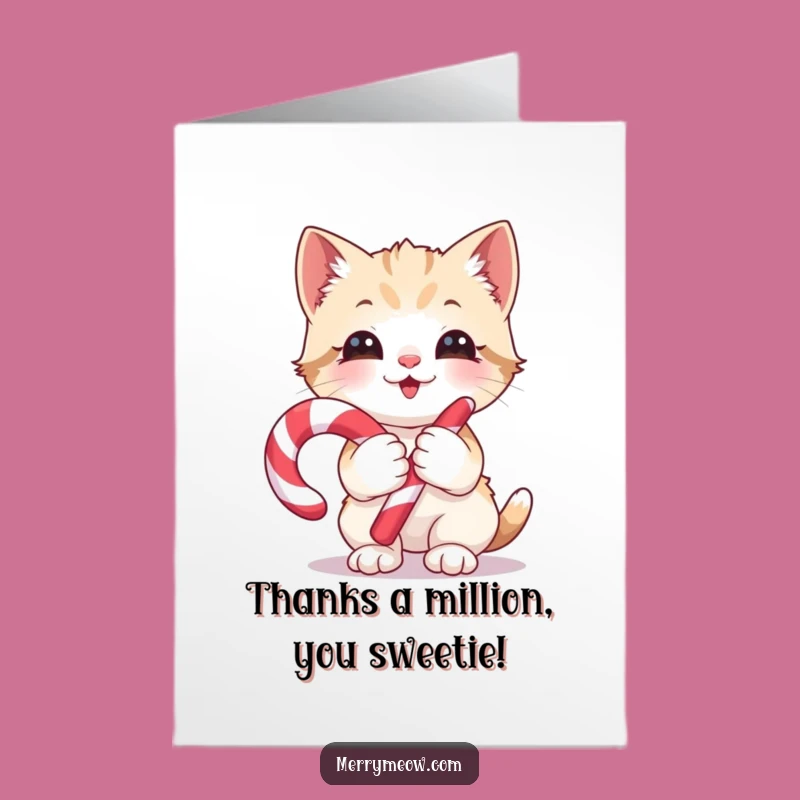 Free Printable Glee Kitten Thank You Card - Adorable Downloadable Feline Gratitude