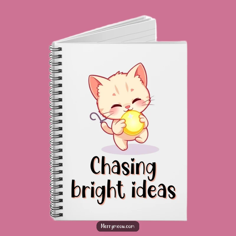 Funny Kitten Ornament Chase Notebook: Jot Down Holiday Ideas