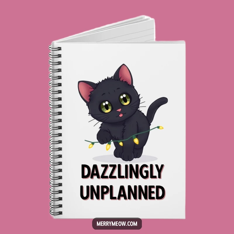 Funny Black Kitten Notebook - Playful Notes & Perfect Gift