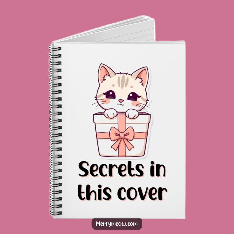 Funny Cat Gift Box Notebook: Peeking Feline Journal for Notes Gift