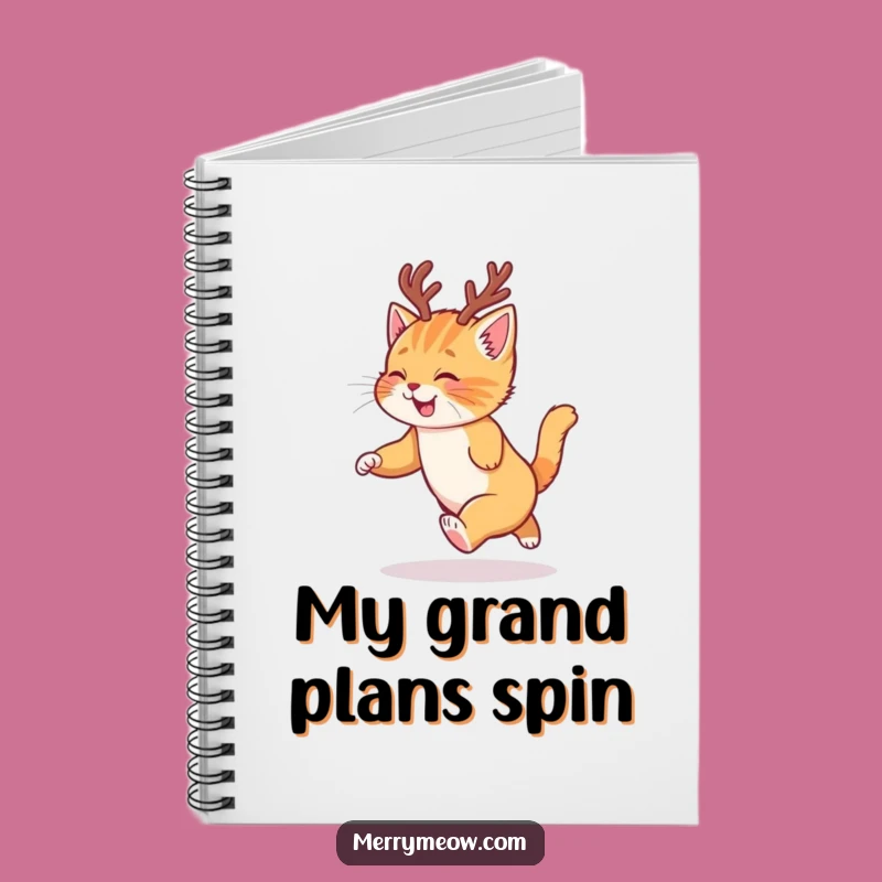 Funny Ginger Kitten Notebook - Festive Notes & Perfect Gift