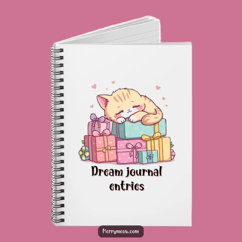 Funny Kawaii Cat Napping Notebook: Cozy Journal for Dreamers Gift