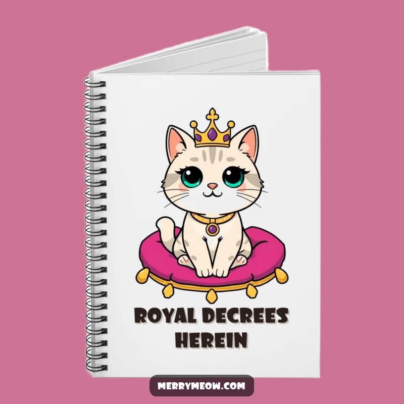 Funny Regal Cat Notebook: Majestic Feline Crowned Journal, Ideal Funny Gift for Writers!
