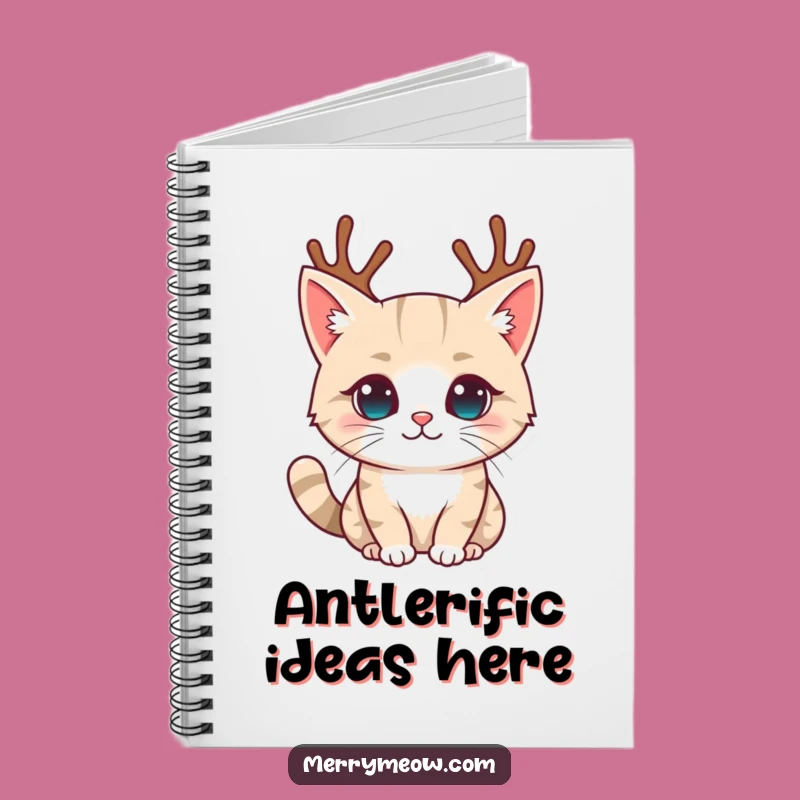 Funny Reindeer Antler Cat Notebook: Hilarious Journal for Holiday Ideas