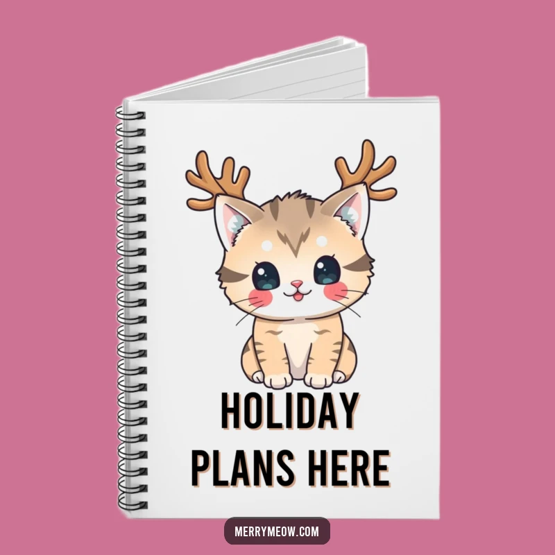 Funny Reindeer Cat Notebook: Festive Feline Journal, Ideal Funny Holiday Gift!