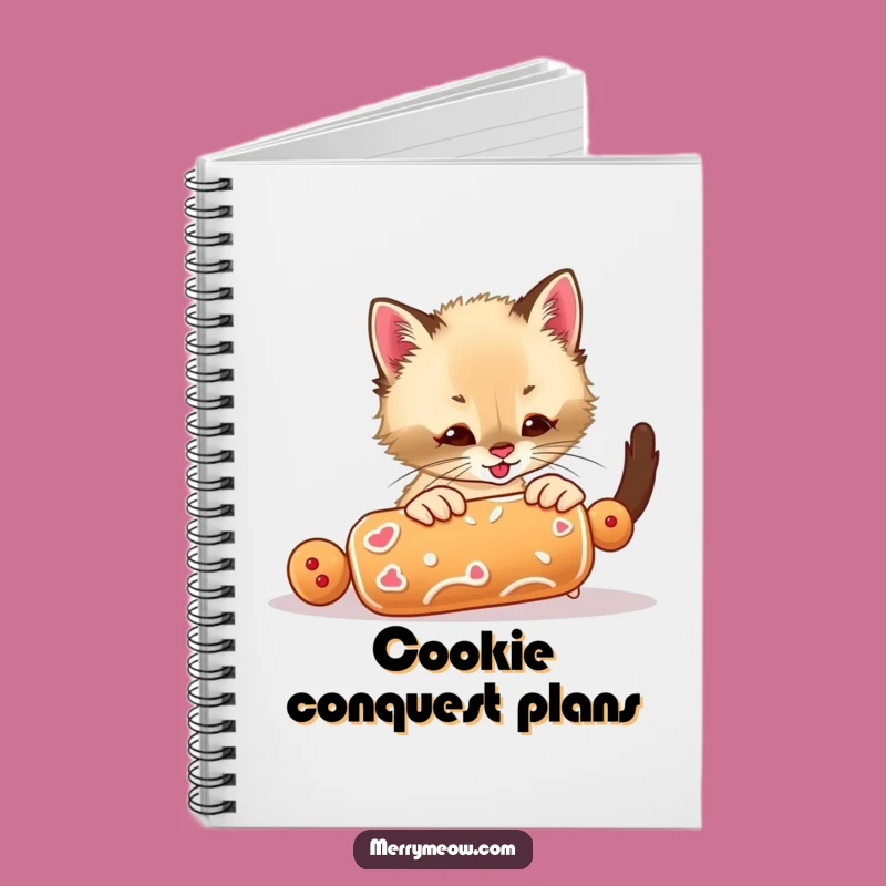 Funny Siamese Kitten Cookie Notebook: Playful Journal Funny Gift