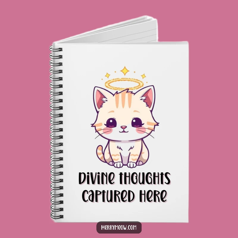 Funny Tinsel Halo Cat Notebook: Divine Feline Journal for Notes Gift