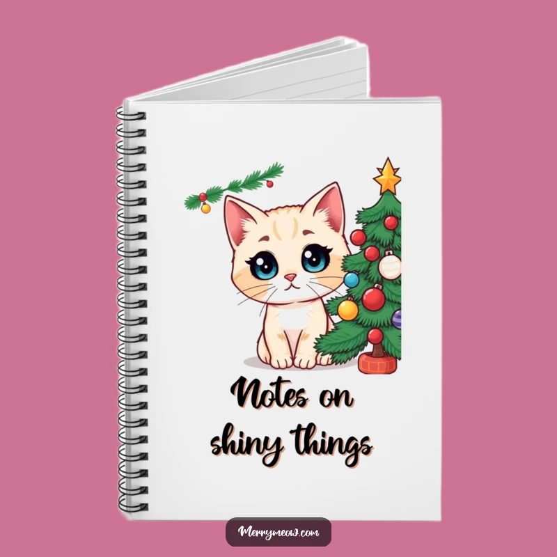 Funny Wide-Eyed Cat Christmas Tree Notebook: Hilarious Journal for Holiday Thoughts
