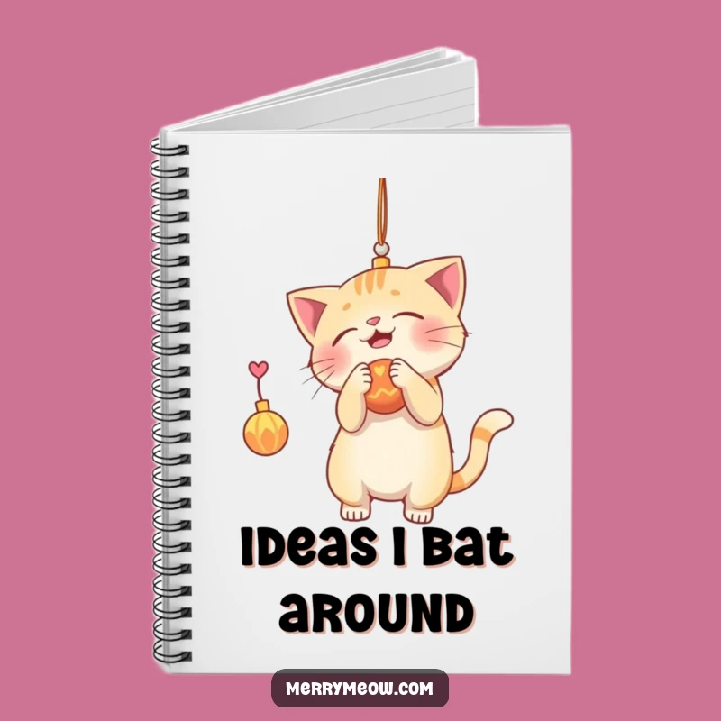 Funny Cat Ornament Batting Notebook: Playful Feline Journal for Notes Gift