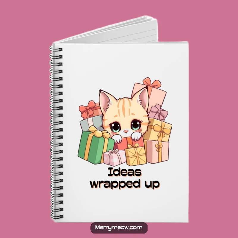 Funny Curious Cat Present Notebook - Hilarious Holiday Journal Gift
